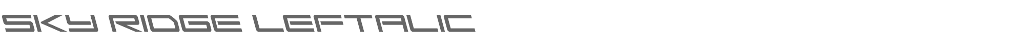 Sky Ridge skyridgeleft.ttf font preview