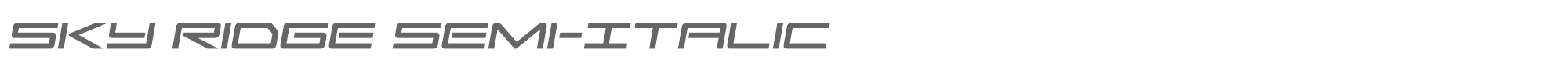Sky Ridge skyridgesemital.ttf font preview
