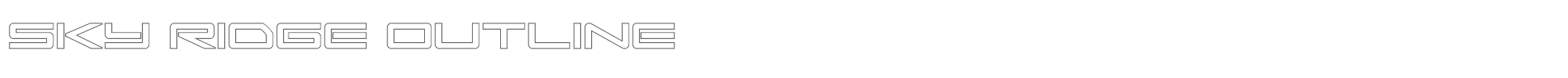 Sky Ridge skyridgout.ttf font preview
