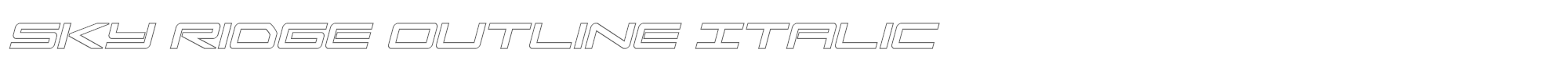 Sky Ridge skyridgoutital.ttf font preview