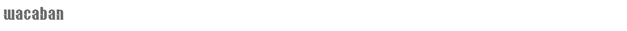 Sample characters Wacaban Font
