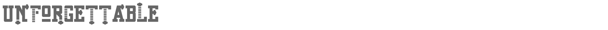 Sample characters Unforgettable Font