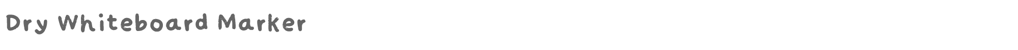 Dry Whiteboard Marker DryWhiteboardMarker-Regular.ttf font preview