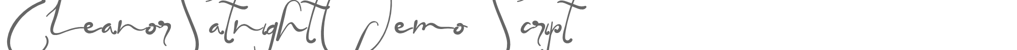 Eleanor Satnight Script EleanorSatnightDemoScript.ttf font preview