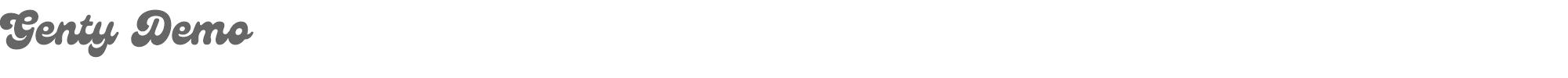Sample characters Genty Font