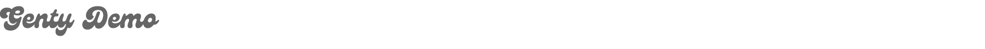 Genty GentyDemo-Regular.ttf font preview
