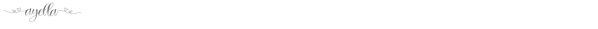 Sample characters Ayella Font