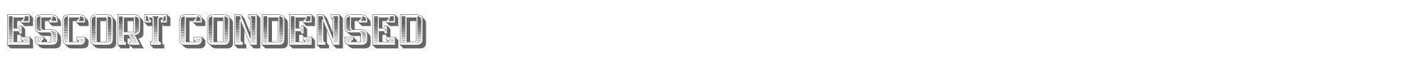 Escort EscortCondensed.ttf font preview