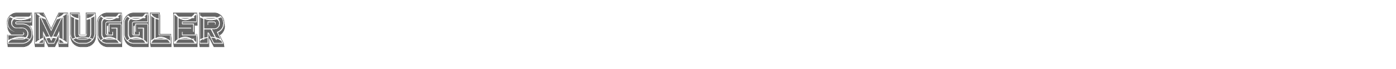Sample characters Smuggler Font