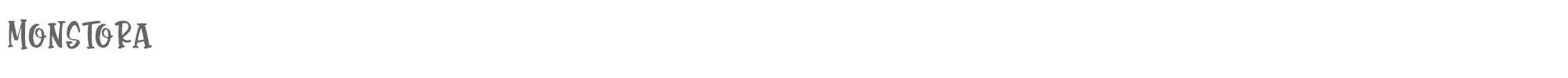 Sample characters Monstora Font