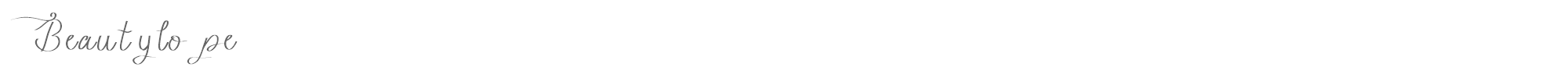 Sample characters Beautylope Font