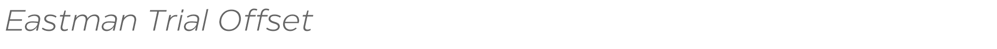 Eastman EastmanTrial-RegularOffsetItalic.otf font preview