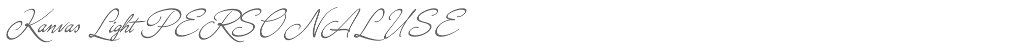 Kanvas KanvasLight_PERSONAL_USE_ONLY.ttf font preview