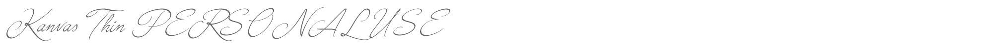 Kanvas KanvasThin_PERSONAL_USE_ONLY.ttf font preview