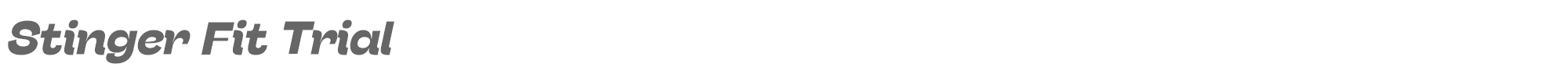 Stinger StingerFitTrial-BoldItalic.ttf font preview
