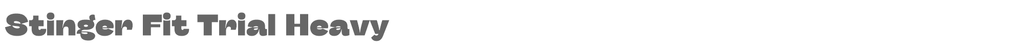 Stinger StingerFitTrial-Heavy.ttf font preview