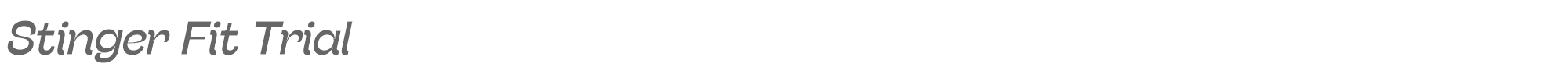 Stinger StingerFitTrial-Italic.ttf font preview