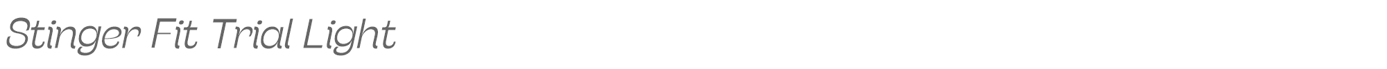 Stinger StingerFitTrial-LightItalic.ttf font preview