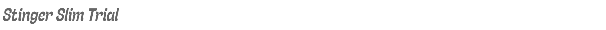 Stinger StingerSlimTrial-BoldItalic.ttf font preview