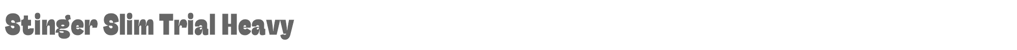 Stinger StingerSlimTrial-Heavy.ttf font preview