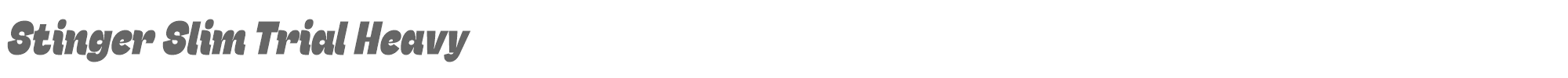 Stinger StingerSlimTrial-HeavyItalic.ttf font preview