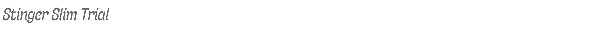 Stinger StingerSlimTrial-Italic.ttf font preview