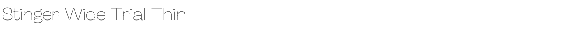 Stinger StingerWideTrial-Thin.ttf font preview