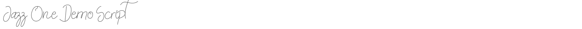 Jazz One Script JazzOneDemoScript.ttf font preview