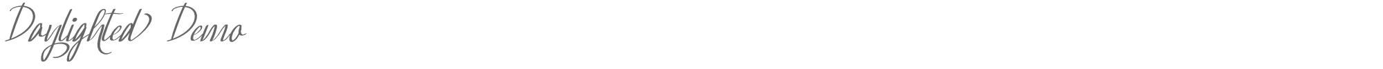 Daylighted DaylightedDemoRegular.ttf font preview