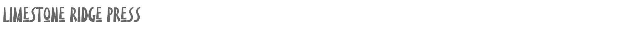 Sample characters Limestone Ridge Press Font