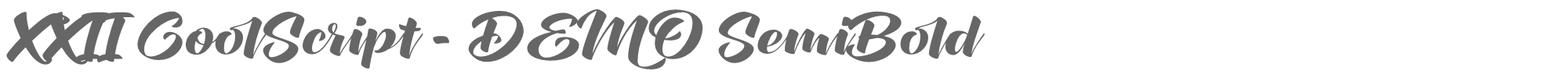 XXII CoolScript XXIICoolScript-DEMO-SemiBold.otf font preview