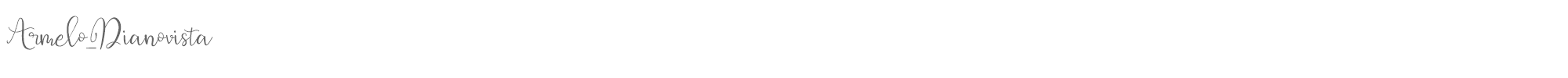 Sample characters Armelo Dianovista Font