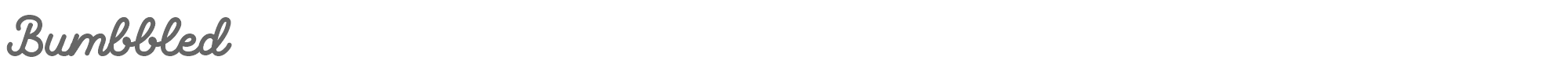 Sample characters Bumbbled Font