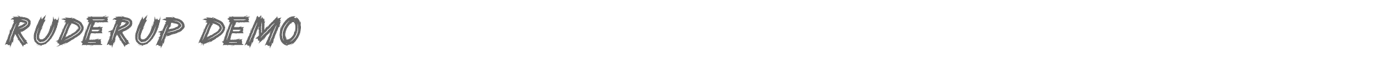 Ruderup RuderupDemoRegular.ttf font preview