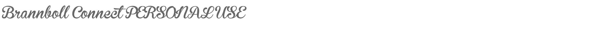 Brannboll Connect BrannbollConnect_PERSONAL_USE.ttf font preview