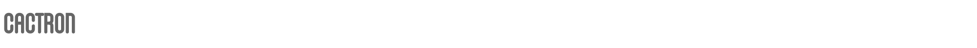 Sample characters Cactron Font