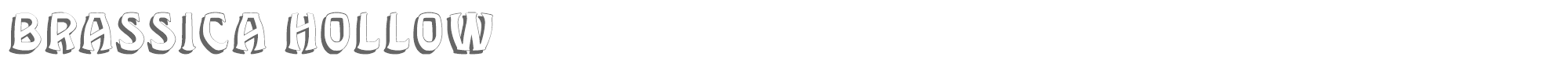 Brassica BrassicaHollow.ttf font preview