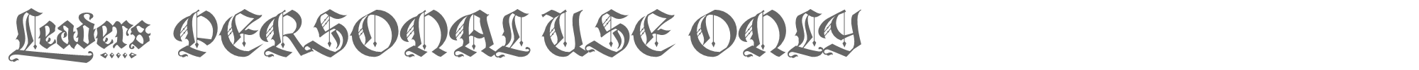 Leaders Leaders_PERSONAL_USE_ONLY.ttf font preview
