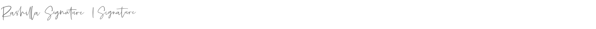 Rashilla Signature RashillaSignature.otf font preview