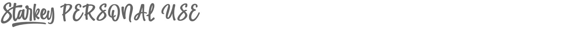 Starkey Starkey_PERSONAL_USE.ttf font preview