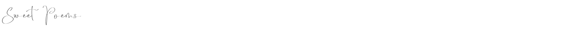 Sweet Poems SweetPoems.ttf font preview