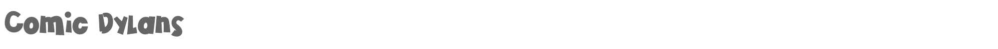 Comic Dylans ComicDylans.otf font preview