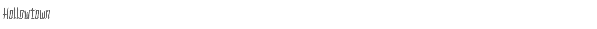 Hollowtown Hollowtown.otf font preview