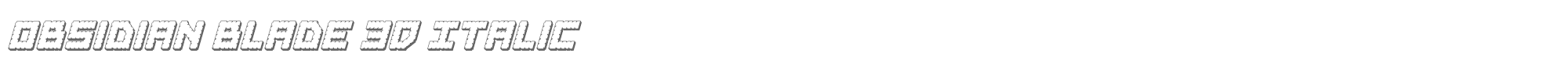 Obsidian Blade obsidianblade3dital.ttf font preview