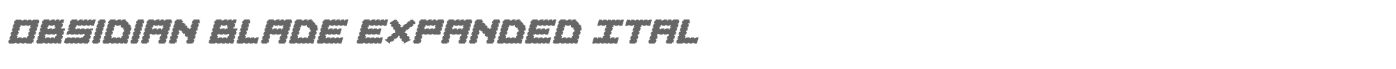 Obsidian Blade obsidianbladeexpandital.ttf font preview