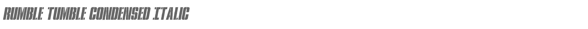 Rumble Tumble rumbletumblecondital.ttf font preview
