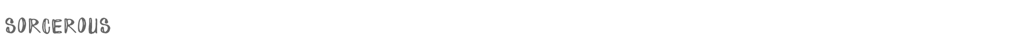 Sample characters Sorcerous Font