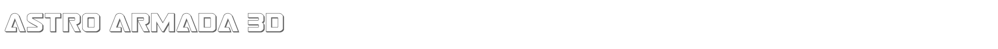 Astro Armada astroarmada3d.ttf font preview