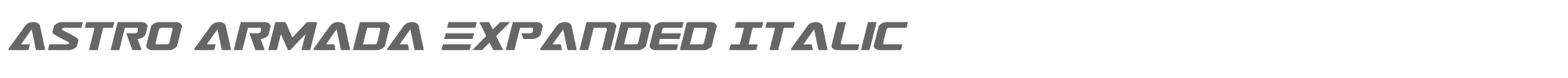 Astro Armada astroarmadaexpandital.ttf font preview