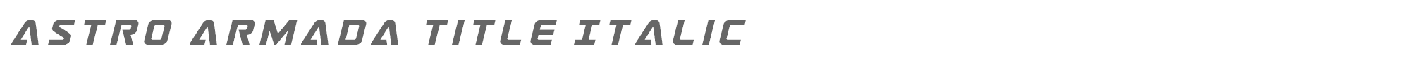 Astro Armada astroarmadatitleital.ttf font preview